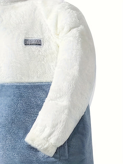 Տղամարդու երկկողմանի բրդյա ծածկույթով հաստ բաճկոն՝ առօրյա կանգնած օձիքով՝ տառերի տպագրությամբ, սովորական չափսերով, գրպաններով, պոլիեսթերային լցոնով, բազմակողմանի աշուն/ձմեռ համար, ձմեռային բաճկոն