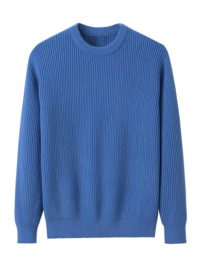 Բաց գույնի, հասուն ոճի աշուն/ձմեռ, հիմնական, տղամարդկանց համար, երկար թևքերով, առօրյա, բրիտանական, կլոր վզնոցով, տրիկոտաժե, բարձր օձիքավոր վերնաշապիկով