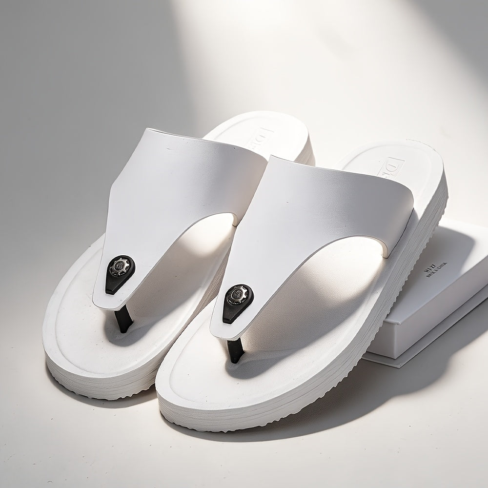 Men's Non-Slip Casual Flip-Flops with Shock-Absorbing Sole