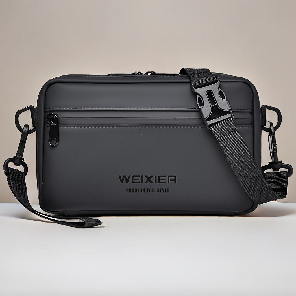 WEIXIER Unisex Fashion Messenger Bag, Shoulder Satchel with Detachable Strap, Polyester Lined, Business Briefcase for Commuting  Outdoor, Ideal Gift for Husband Or Boyfriend