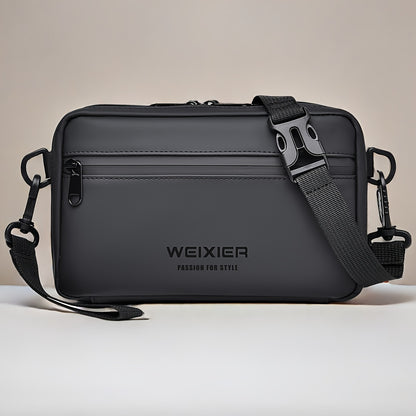 WEIXIER Unisex Fashion Messenger Bag, Shoulder Satchel with Detachable Strap, Polyester Lined, Business Briefcase for Commuting  Outdoor, Ideal Gift for Husband Or Boyfriend