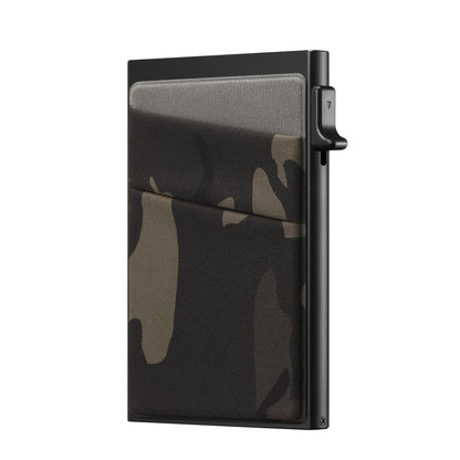 Simple RFID Blocking Aluminum Alloy Credit Card Holder with Money Bag for Men