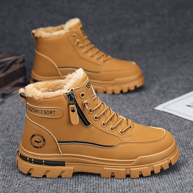 Տղամարդկանց նորաձև բրդյա ծածկույթով ձմեռային կոշիկներ