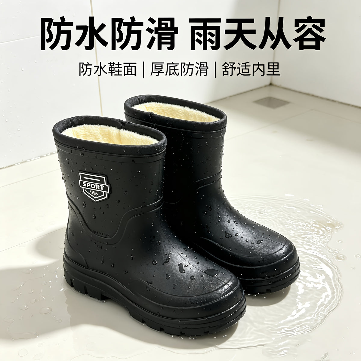 Men's Waterproof High-Top EVA Winter Snow Boots