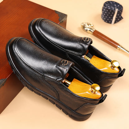 Men's Casual Cow Leather Slip-On Driving Shoes All-Season