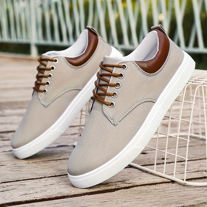 Men's Canvas Footwear - Non-Slip, Durable & Comfortable Lace-Up Shoes
