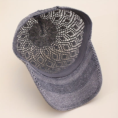 1pc New Hollow-Out Baseball Cap Summer Women's Versatile Adjustable Bucket Hat