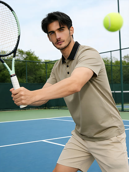 Quick-Dry Men's Short-Sleeve - Trendy Calvin Print - ayq