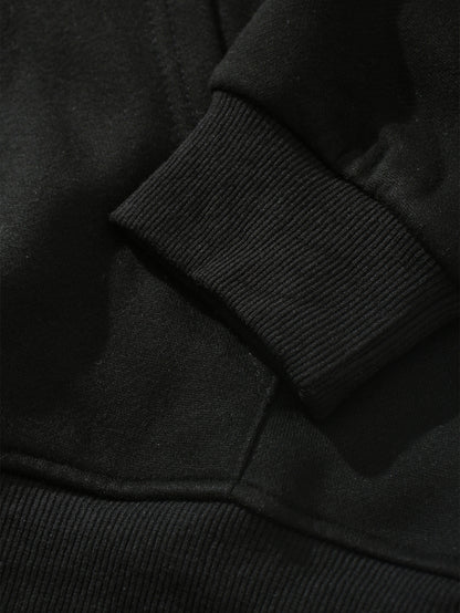 Men'S Fashion Trendy Hooded Sweatshirt | Casual Style, Regular Fit, Winter Season, Print Pattern, Slight Stretch Fabric