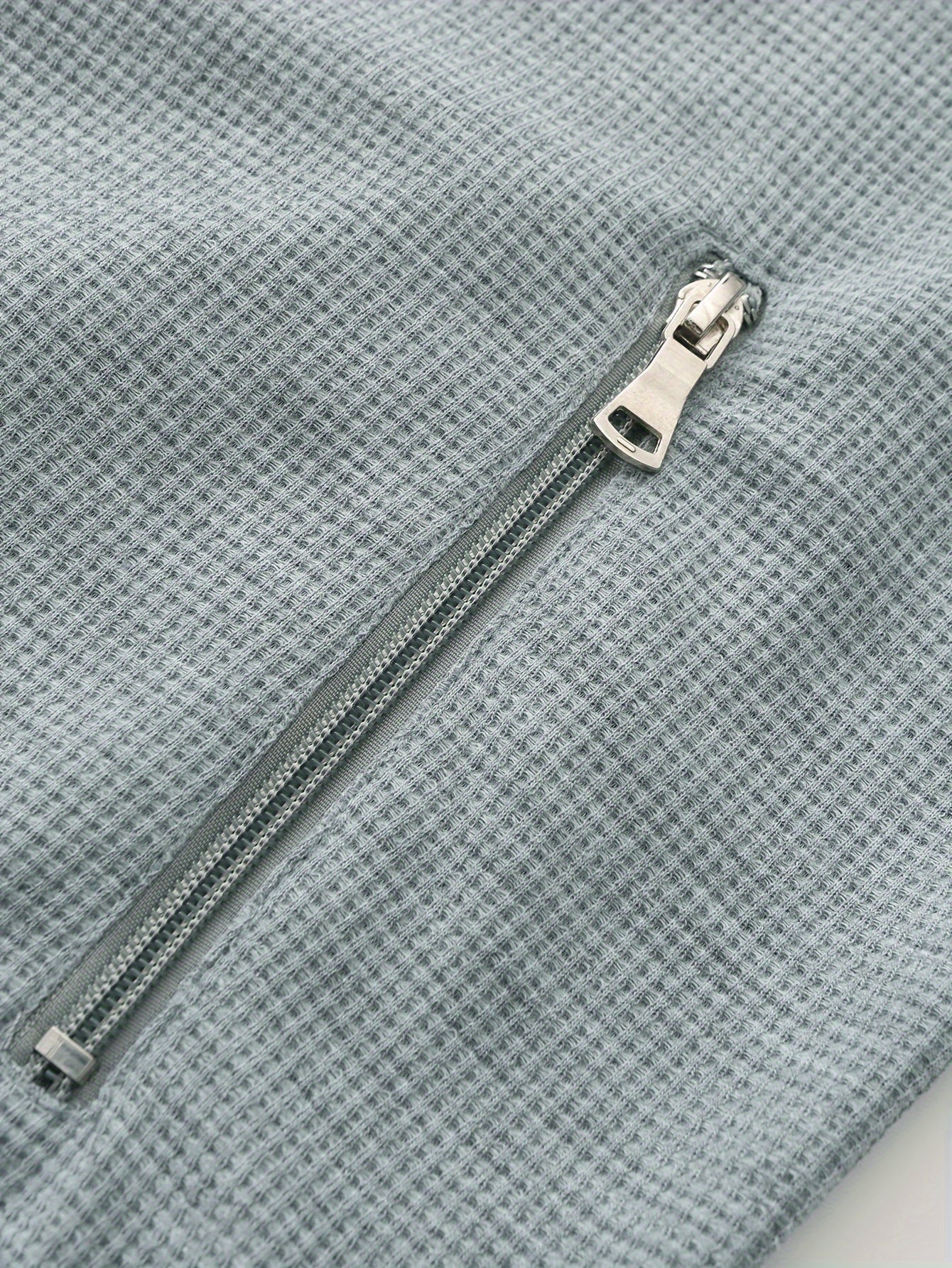 1pc Men'S Casual Polyester Zip-Up Jacket with Lapel Collar, Solid Color, Slight Stretch, Woven Fabric, Regular Fit, No Lining - Spring/Fall Outerwear