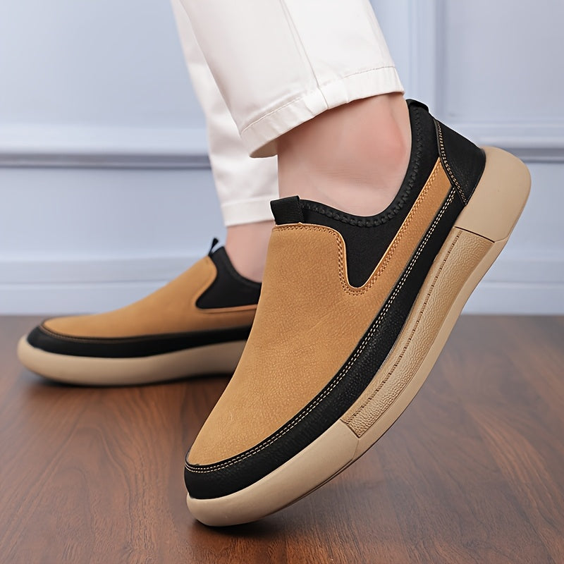 Men's Casual Slip-On British Style Soft Rubber Sole Shoes