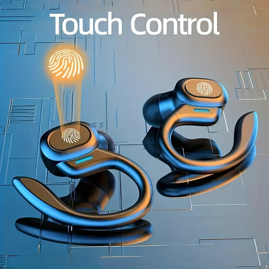 Wireless Earbuds with Charging Case, Touch Control, Stereo Sound, Microphone, Auto Pairing, Long Battery Life, Plastic, Type-C USB Charging, 2.5W to 10W, Rechargeable Lithium Polymer Battery, No Charger Included