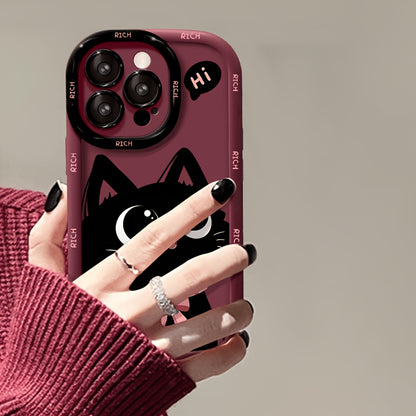 Cute Cat TPU Shockproof Phone Case for iPhone 11-18 Pro Max