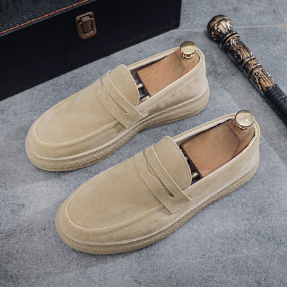 Unisex Streamlined Cushioned PU Loafers with Cloud Pattern