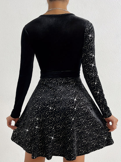 Women's Green Mermaid Dress with & Waist Tie Belt - Sparkling A-Line -Length Formal Party Wedding Gown, Fitted Silhouette, Machine Washable Elegant Evening Dress