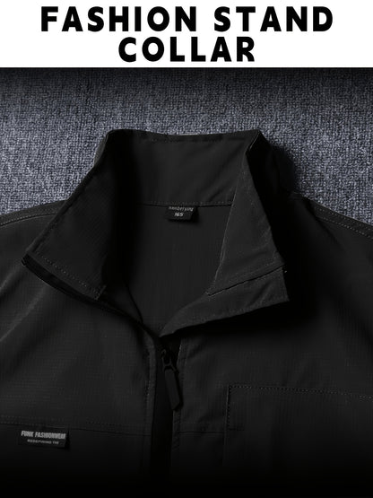 Men's Outdoor Softshell Jacket & Cargo Pants Set for Spring/Fall