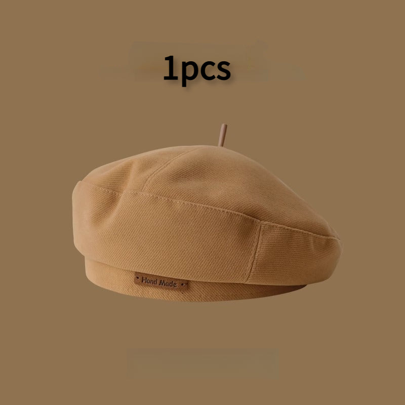 Unisex Lightweight Embroidered Beret Hat for Fall Winter