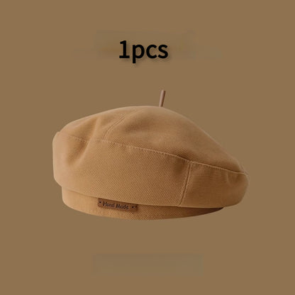 Unisex Lightweight Embroidered Beret Hat for Fall Winter