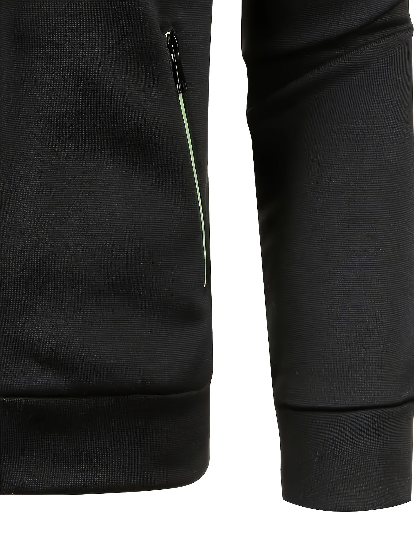 Men'S Casual Windbreaker Jacket with Lapel Collar, Full Zip - Non-Stretch Fabric, Regular Fit, Solid Color, Chain Detail, Woven - Fall/Winter Collection, Perfect Gift