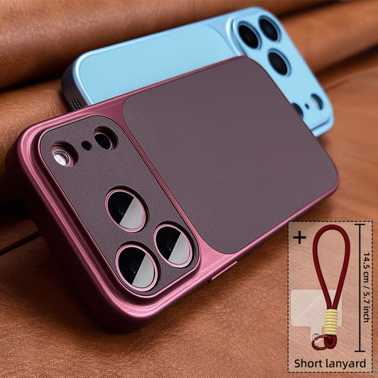 Luxury Burgundy Acrylic Phone Case Set with Shockproof Design - ayq
