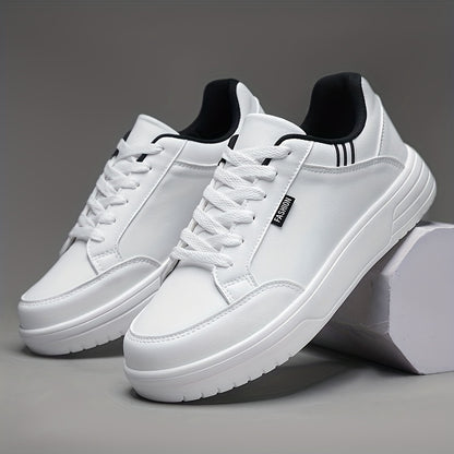 Men's Casual Sports Sneakers Low Top All-Season White Shoes