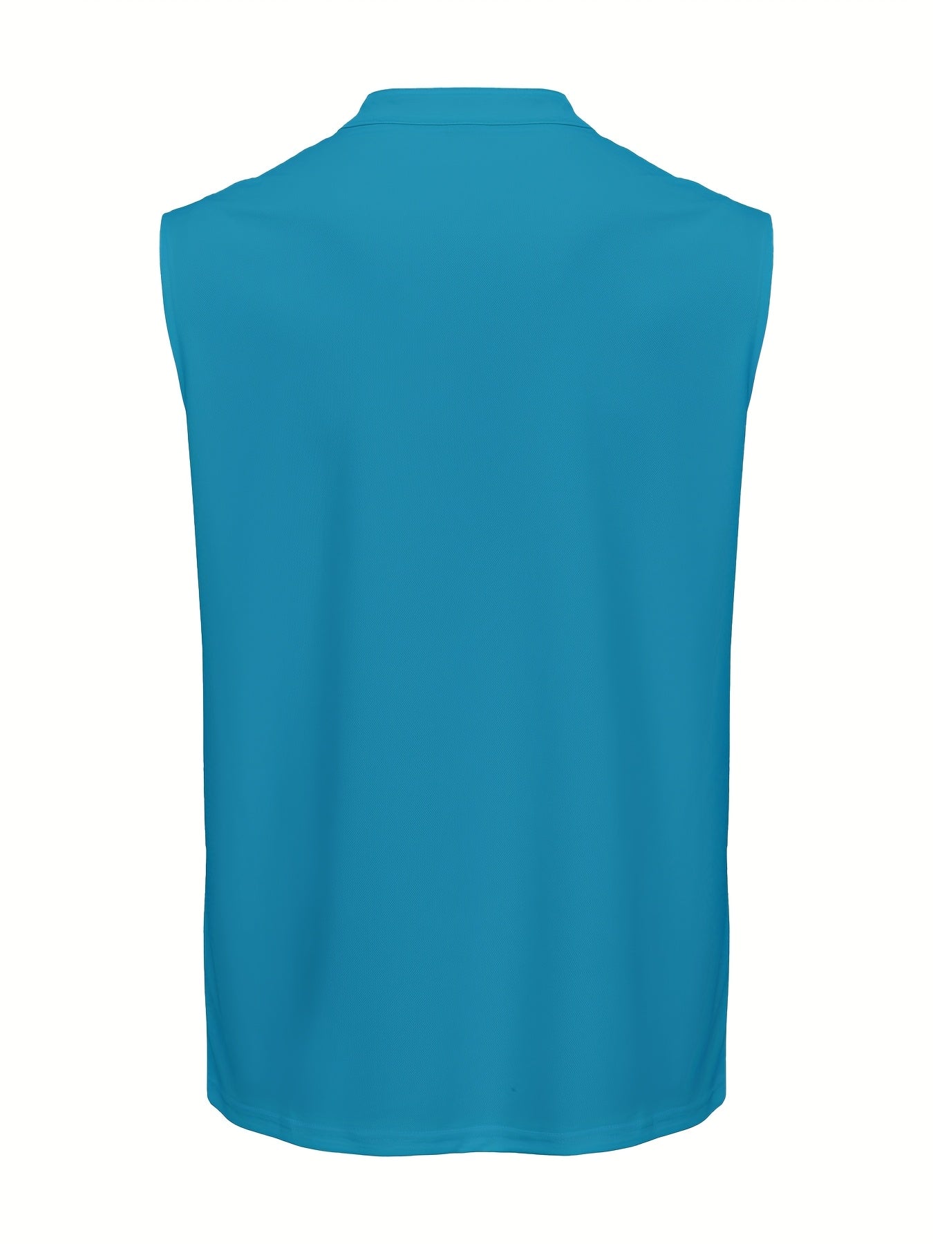 Men's Sleeveless V-Neck Shirt with Quarter Zip - Lightweight Summer To