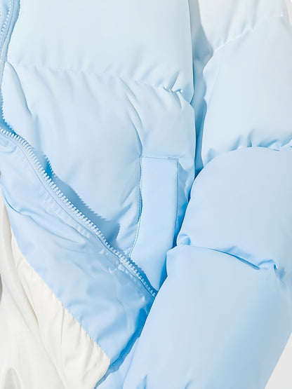 Տղամարդու գունային բլոկներով կարված բաճկոն - հարմարավետ բրդյա ծածկույթով ձմեռային բաճկոն՝ կանգնած օձիքով, կայծակաճարմանդով և բազմաթիվ գրպաններով՝ ամենօրյա հագուստի համար, ձմեռային բաճկոն, հաստ