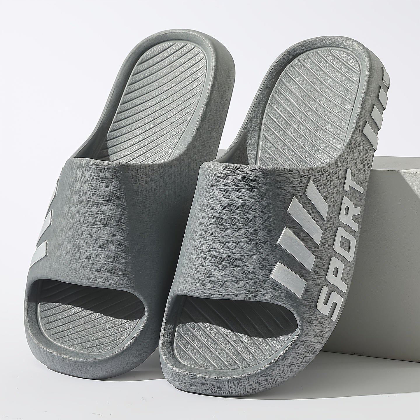 Men'S Casual Summer EVA Slippers | Non-Slip, Durable Sole, Comfortable Slide-On Design, Suitable for Outdoor, Indoor, and Bathroom Use, Unisex - ayq