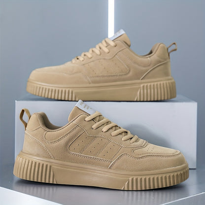 Men's Fashionable Lace-Up Sneakers - Casual & Sporty, Non-Slip, All-Season Wear with Comfortable EVA/Fabric Insole