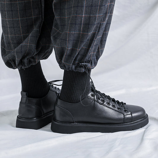 Men's British-Style Chunky Platform Sneakers with Arch Support