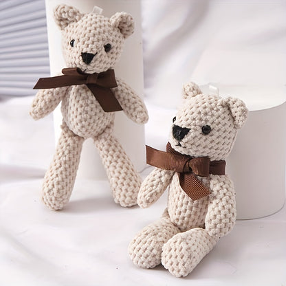 15cm/5.9inch 15cm Bear Stuffed Plush Toys Baby Cute Dress Key Pendant Pendant Dolls Gifts Birthday Wedding Party Decor 1pc