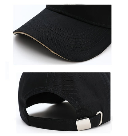 Men's Adjustable Baseball Cap with Feather & Freedom Embroidery - All-Season, Sun Protection, Black Washed Polyester, Sun Visor, Outdoor Sports, Perfect Choice