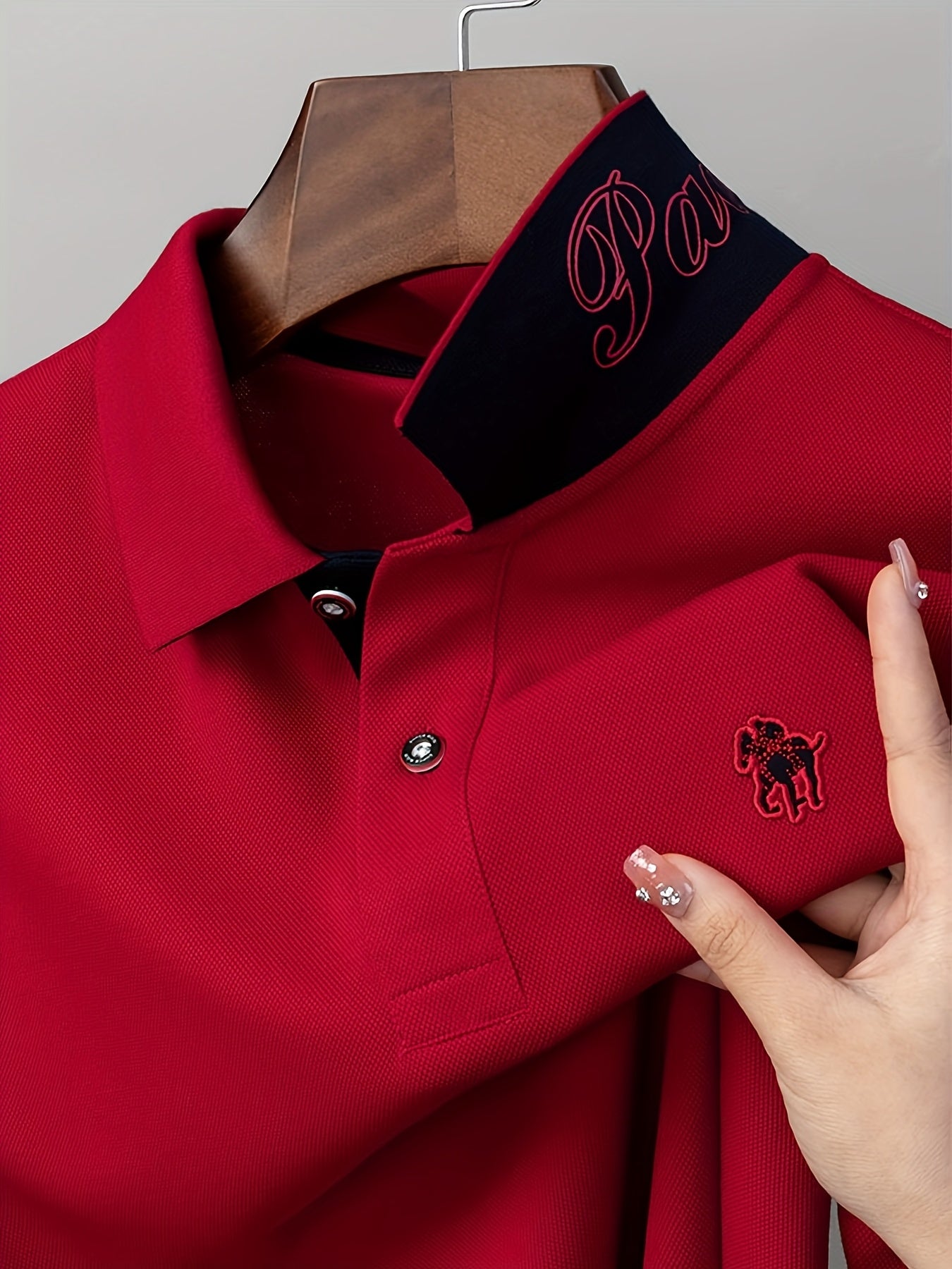 Men'S Stylish Short-Sleeve Polo Shirt Featuring a Contrasting Ribbed Collar And Exquisite, a Timeless And Versatile Choice - ayq