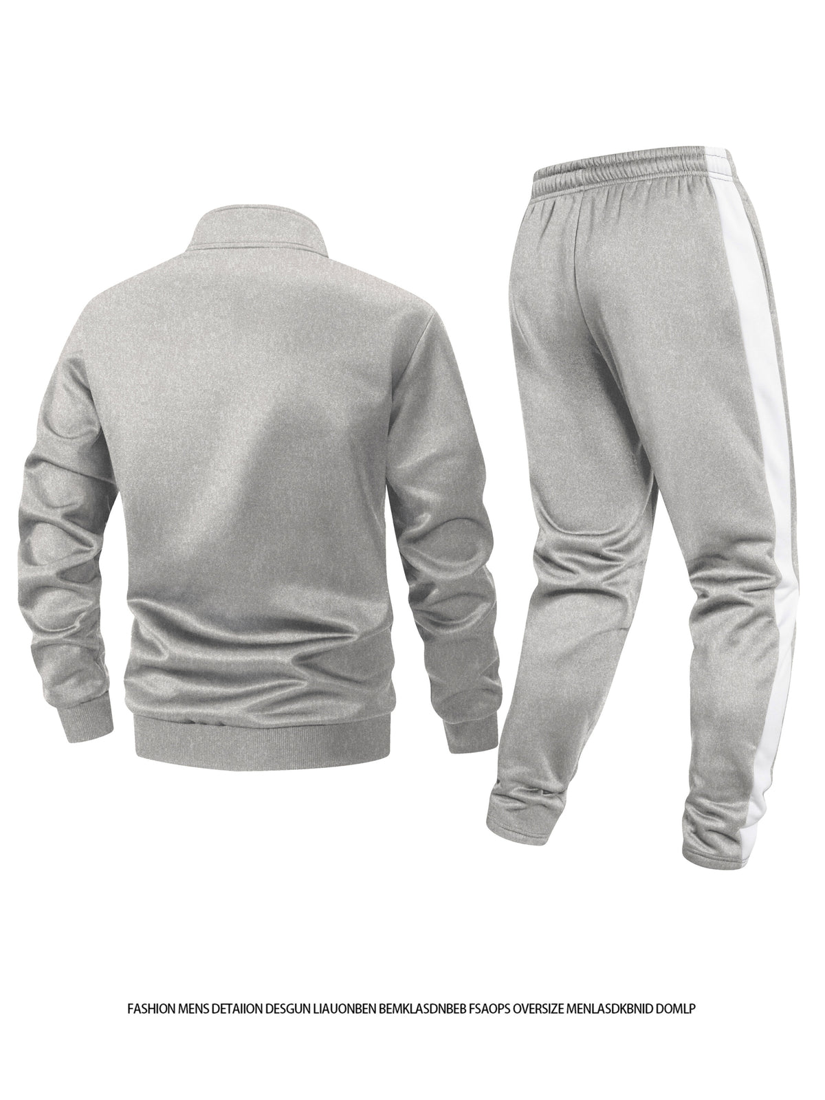 Men's Thickened Casual Sports Tracksuit Set with Zipper Jacket