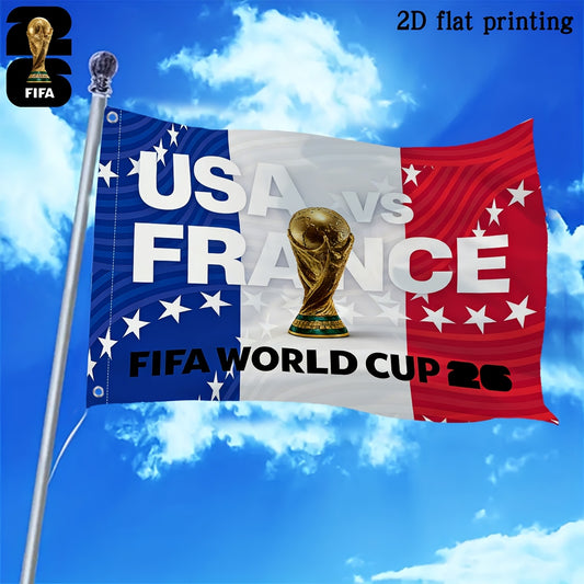 2026 FIFA World Cup Square Flag with Mascot Design - ayq