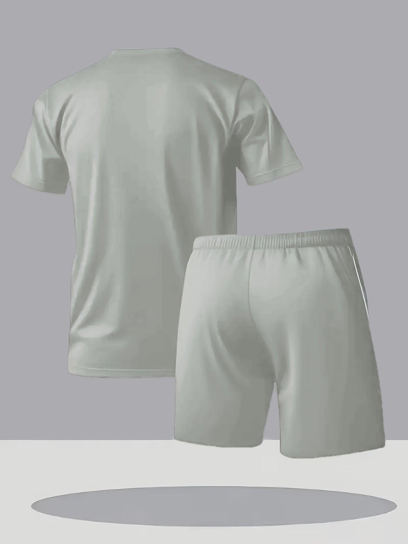 Men's Summer Casual Sportswear 2-Piece Polyester Set