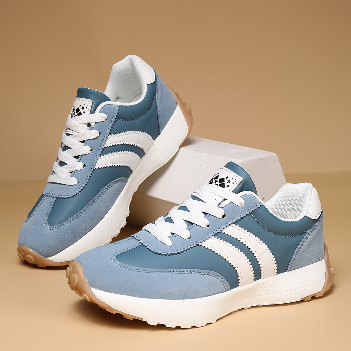 ZERJER Unisex Casual Lace-Up Sneakers - Comfortable All-Season Shoes