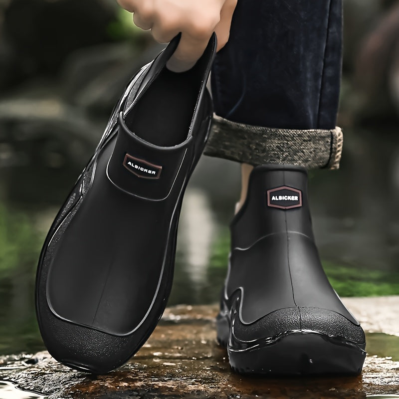 Men's All-Season Outdoor Slip-On Rain and Hiking Boots