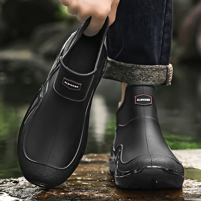 Men's All-Season Outdoor Slip-On Rain and Hiking Boots