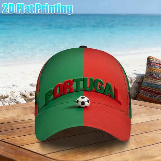 Adjustable Portugal Flag Football Cap Lightweight Casual Hat