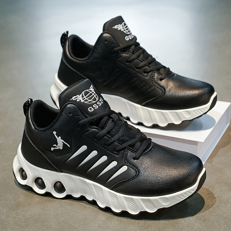 Men's Cushioned Non-Slip Casual Sneakers with Lace-Up