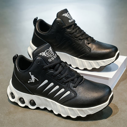 Men's Cushioned Non-Slip Casual Sneakers with Lace-Up