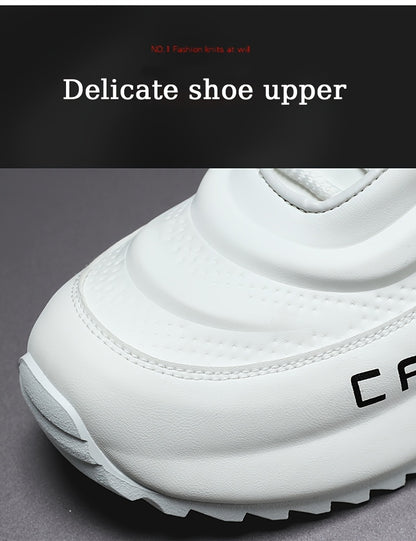 Men's Casual Lace-Up Basketball Shoes, Classic White and Blue Contrast Sneakers, Offering a Breathable, Lightweight, and Comfortable Feel with Shock Absorption and Wear Resistance. Suitable for All-season Casual and Daily Spo - ayq