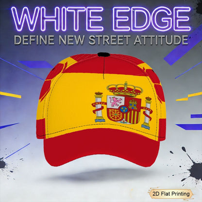 Men's Casual Spanish Flag Baseball Cap with Curved Brim