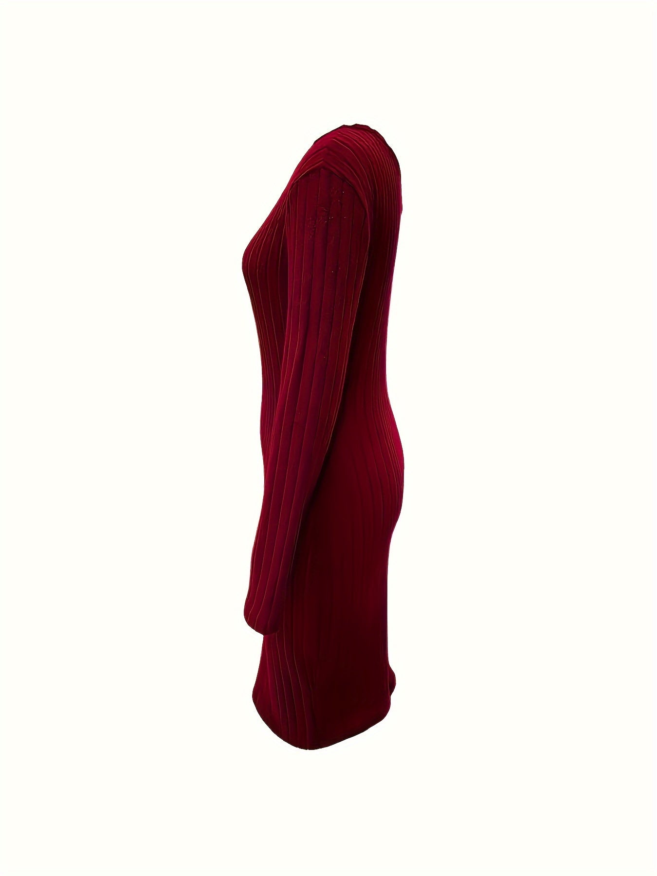 Նոր աշուն-ձմեռ սեքսուալ, ուսերը բացած, գոտկատեղը գրկող զգեստ