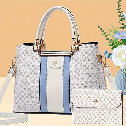 Women’s Stylish Large Capacity Retro Faux Leather Crossbody Set