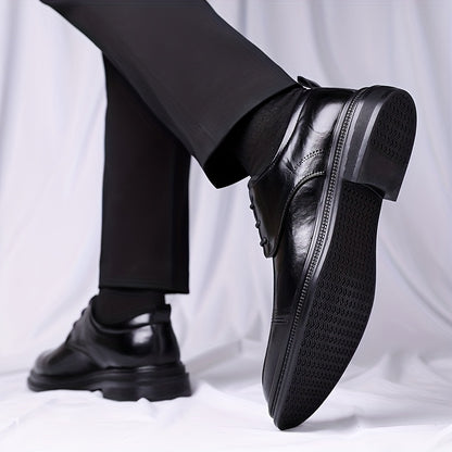 Men's Casual Business Shoes PU Upper Pointed Toe