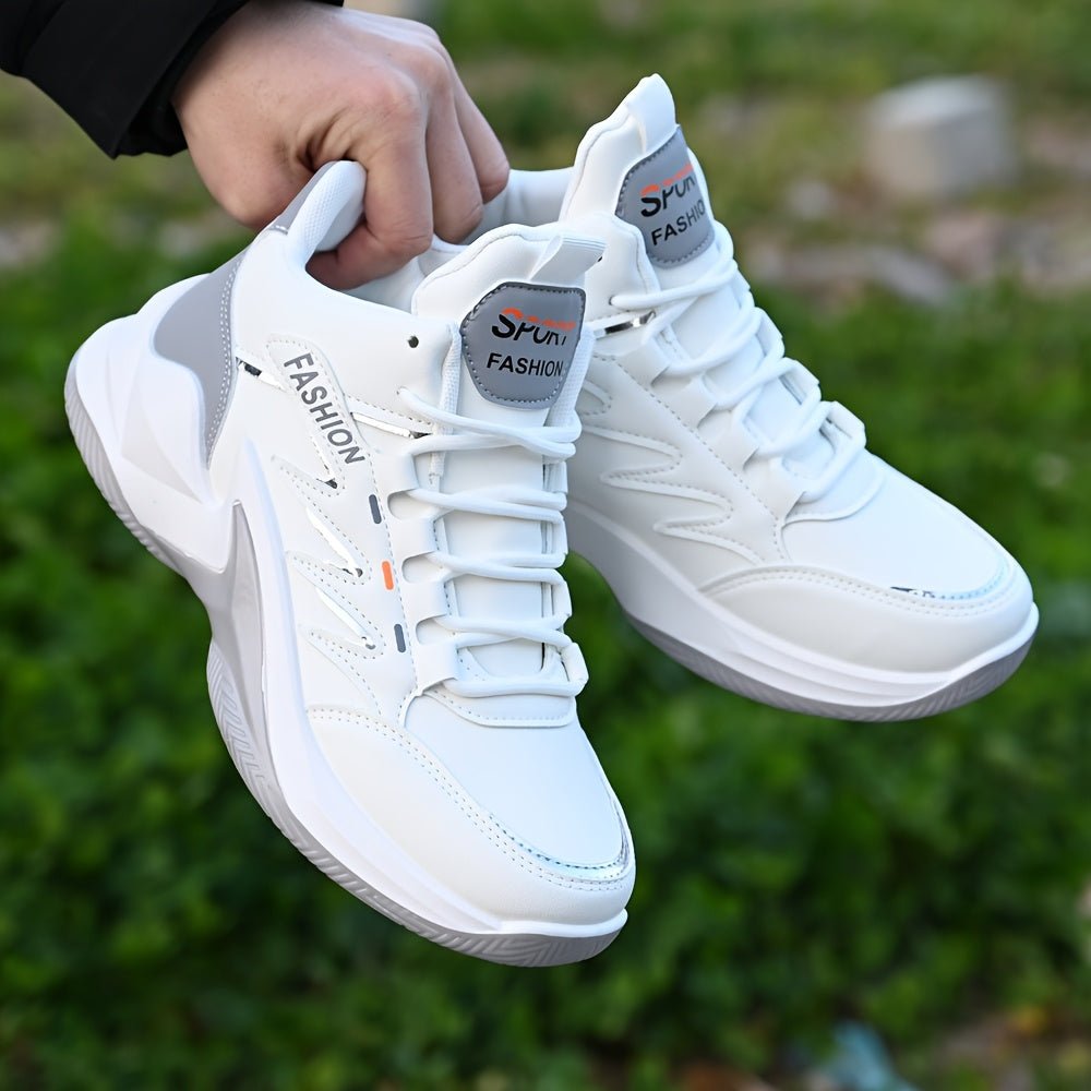 Men's White High-Top Lightweight Outdoor Sports Shoes