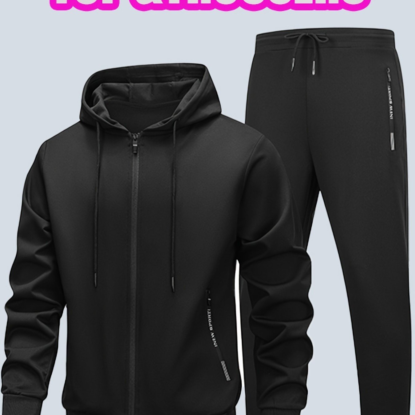 Men's Casual Sportswear Set - Polyester, Perfect T-shirt for Running and Home Leisure, Fitness Wear, Outdoor Activities, Workout Outfits, Stylish Sportswear, Comfortable Fit, Durable Construction, Two-piece Set, Active Lifest