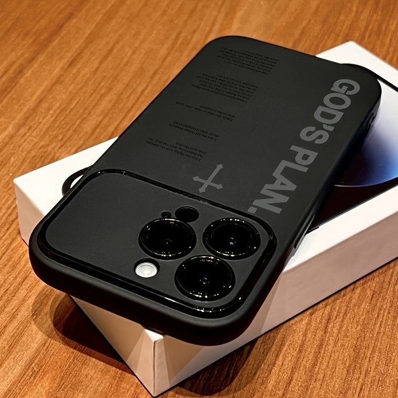 Shockproof TPU iPhone Case with God's Plan Slogan Design